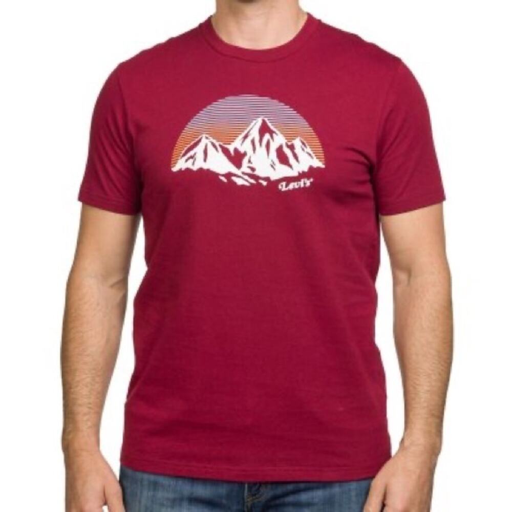 Levi's Men's Graphic Tee novelty logo print of mountains for Mr Adventure 2XL